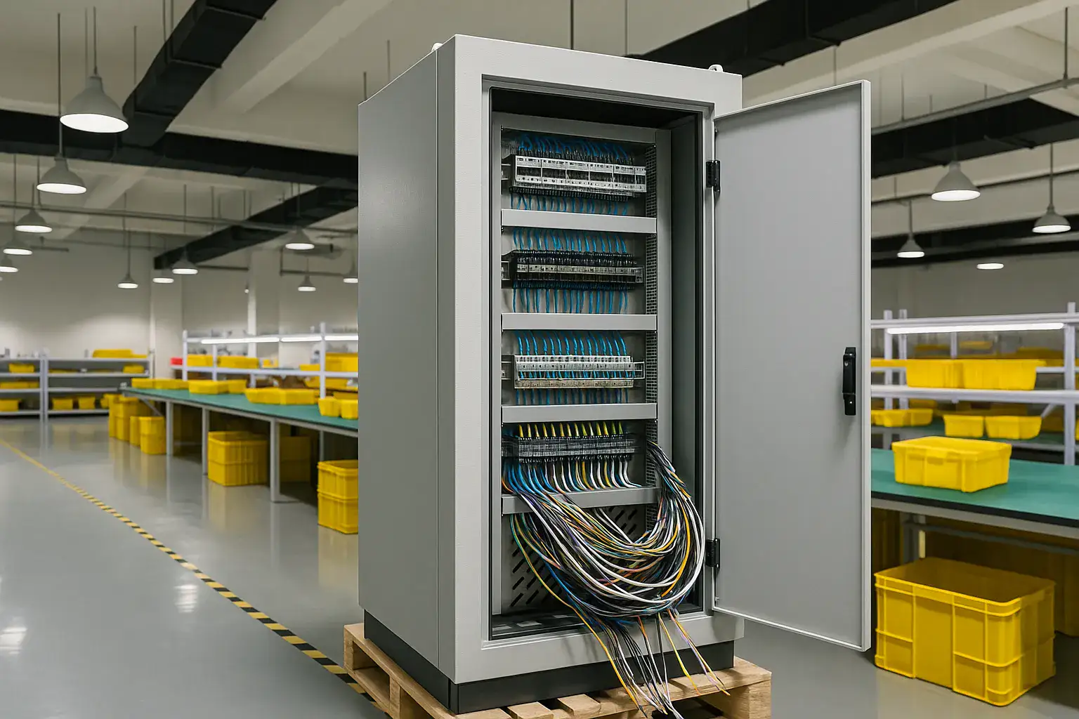 Box build assemblage werkstation met componenten